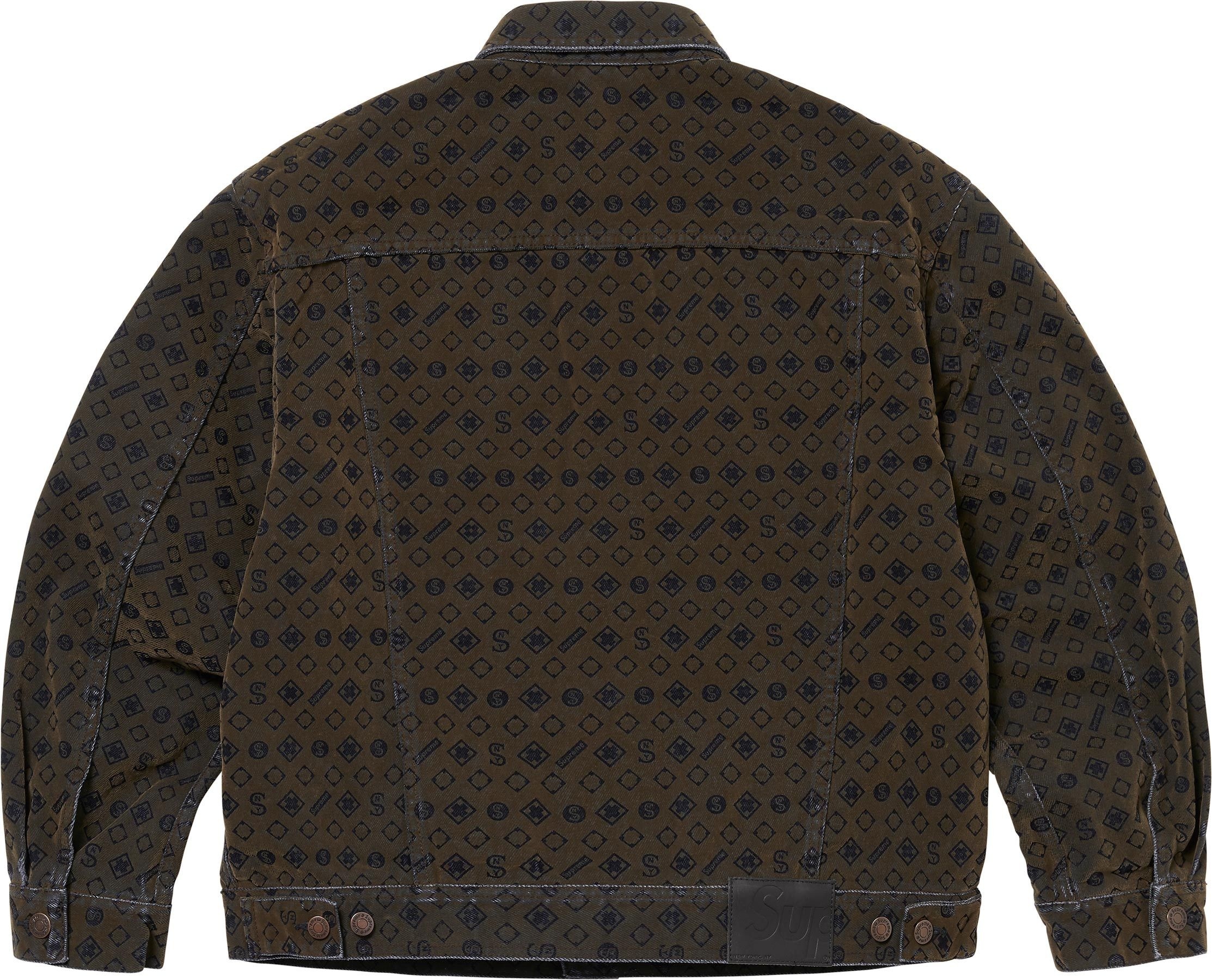 Flocked Denim Trucker Jacket view 14